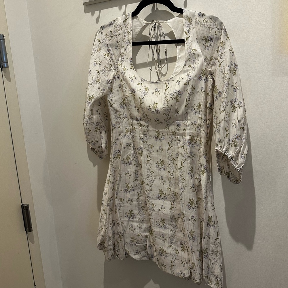 Brock Collection x H&M printed long sleeve puff dress Small